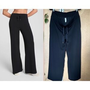 SPANX Air Essentials Wide Leg Pants PLUS 2X Drawstring Black Super Soft